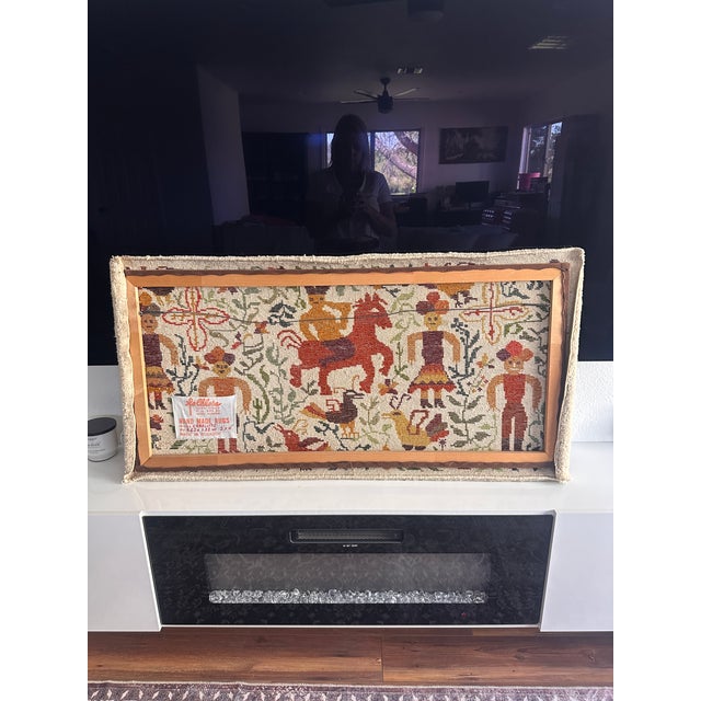 Mid-Century Olga Fisch Wool Tapestry Rug on Frame for Hanging For Sale - Image 9 of 12
