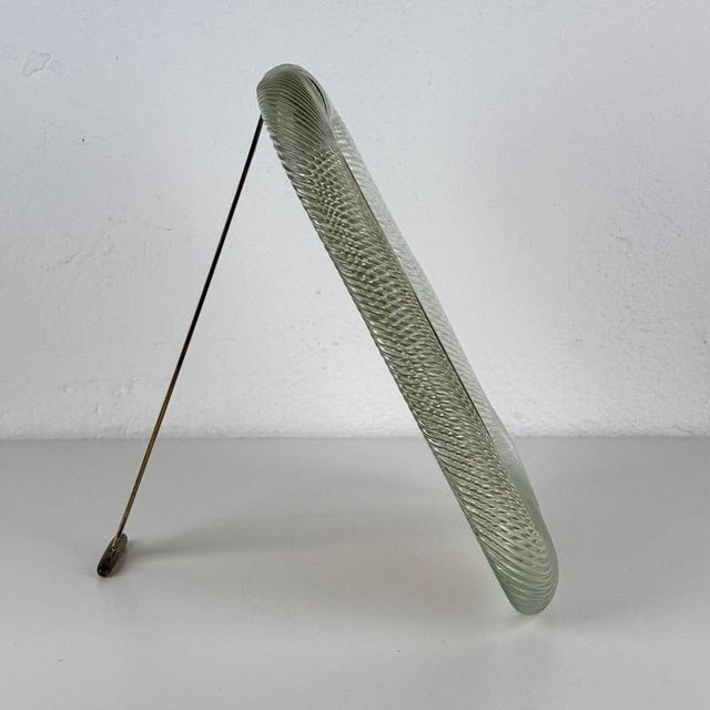 Large Torchon Glass Photo Frame attributed to Ercole Barovier for Barovier & Toso, 1938 For Sale - Image 3 of 16