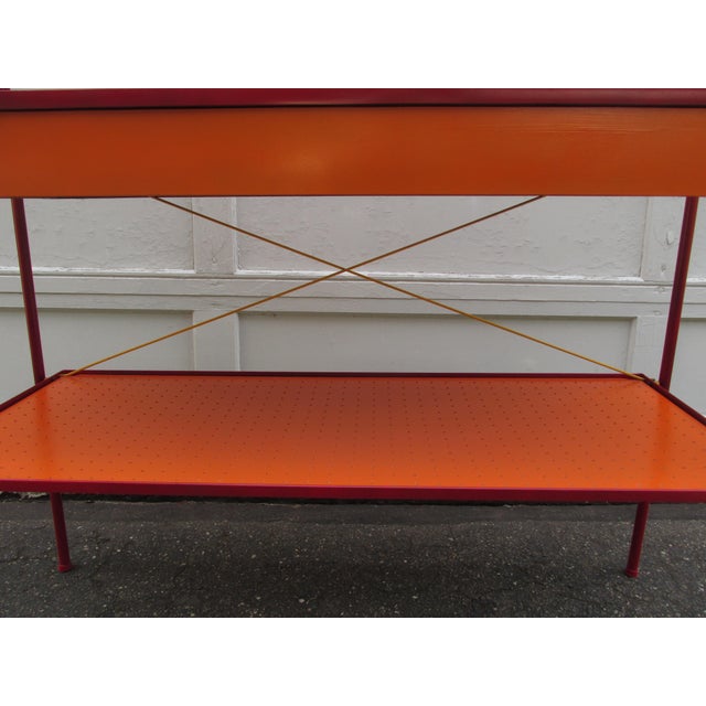 Vintage Modernist Style Painted Single Drawer Etagere Circa 1960 For Sale - Image 10 of 15