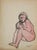 Crouched Nude is an original Pencil Drawing realized by Mino Maccari in mid-20th century. Good condition on a yellowed...