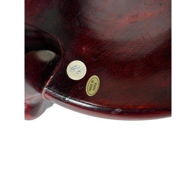 Brown Vintage Chinese Wood Fishbowl Stand 9.5" Diameter 8.5" Tall For Sale - Image 8 of 8
