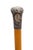Victorian Antique 1887 French Victorian Sterling Silver Oak Wood Cane Walking Stick 35" For Sale - Image 3 of 12