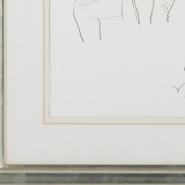 Modern Graça Morais, Figures, 1980s, Ink on Paper For Sale - Image 3 of 6