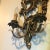 Italian Hand Carved Wood 2 Light Acanthus Leaf Motif Sconce in Distressed Silver Gilt and Mecca Finish For Sale - Image 4 of 13