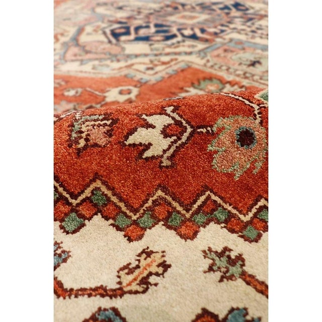 Pasargad Home Serapi Rust Wool Area Rug- 4' 1'' X 6' 0'' For Sale - Image 4 of 6