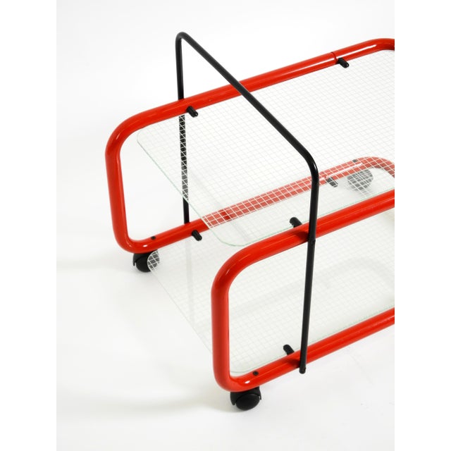 Italian Bar Cart in Metal and Glass, 1980s For Sale - Image 14 of 18