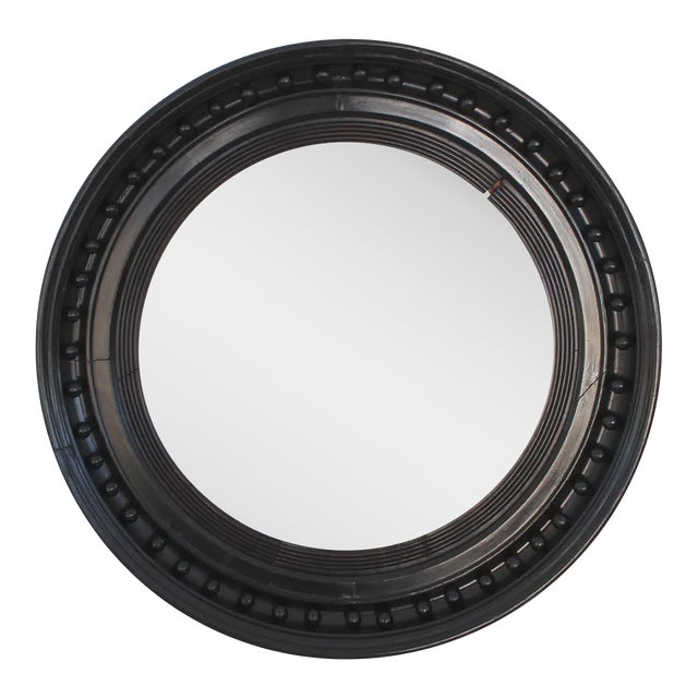 19th Century Ebonized Convex Mirror For Sale