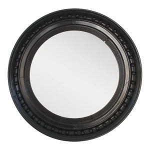 19th Century Ebonized Convex Mirror