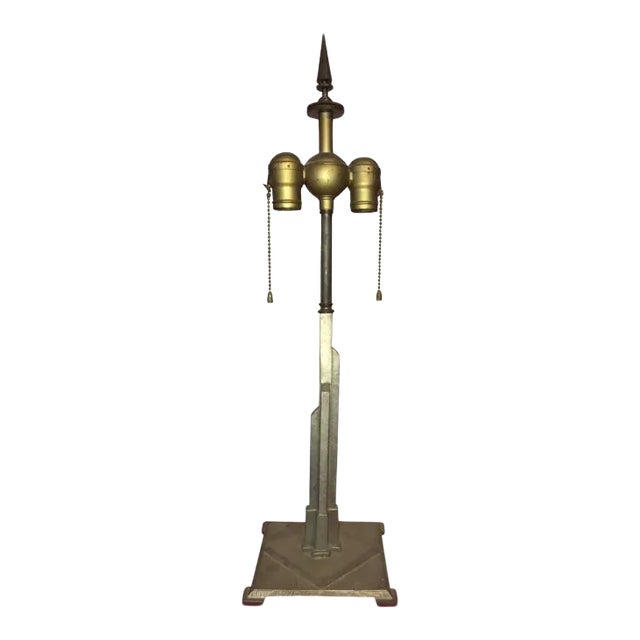 Great Art Deco Skyscraper Lamp For Sale
