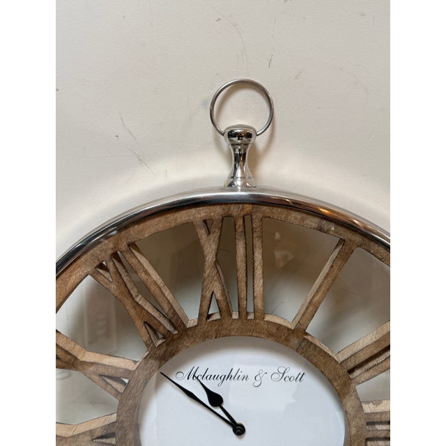McLaughlin & Scott Vintage Inspired Wall Clock For Sale - Image 10 of 12