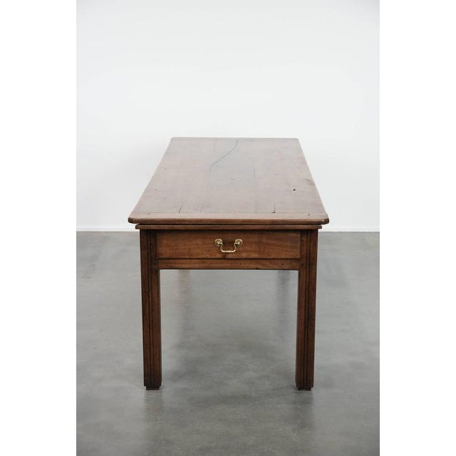 French Farmhouse Dining Table with Two Drawers For Sale - Image 6 of 18