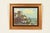 Original Artist Signed Village Harbor Oil on Canvas Painting With Carved Giltwood Frame For Sale - Image 15 of 15