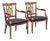 Neo-Classical Carved and Painted Arm Chairs Att. To David Michel - Pair For Sale