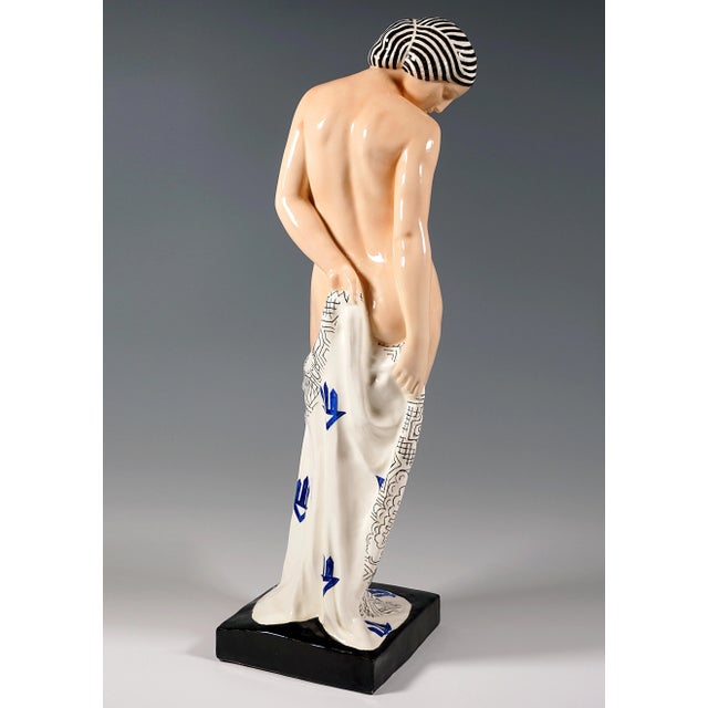 Large Art Déco Figurine Helena Allegory of Beauty from Goldscheider, 1925 For Sale - Image 3 of 6