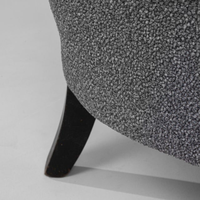 1940s Czech Art Deco Upholstered Armchairs With Round Pillows - A Pair For Sale - Image 12 of 18