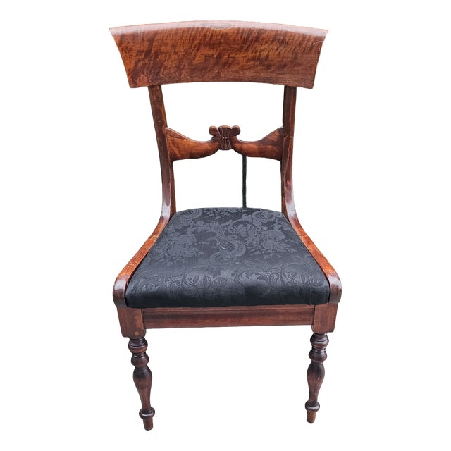Biedermeier Side Chair in Mahogany For Sale