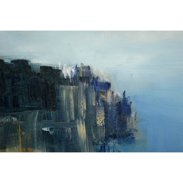 1960s 1960s "Over the Bridge, Armenia" Figurative Landscape Oil Painting by Hovanessian, Framed For Sale - Image 5 of 8