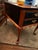 1960s Refinished Queen Anne Style Side Table Featuring Painted Black Drawers and Gold Hardware. For Sale In Greensboro - Image 6 of 12