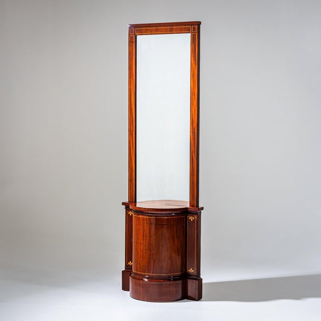 Biedermeier Mahogany Pier Mirror with Console, Northern Germany, 1830 For Sale - Image 11 of 11