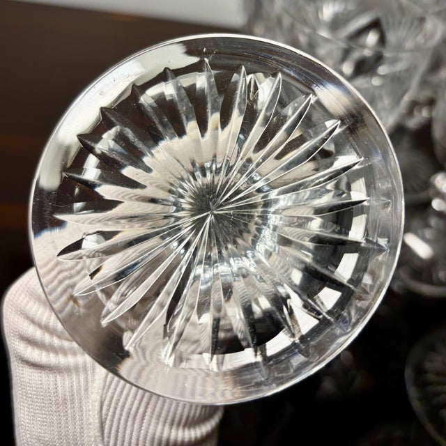 Crystal Glasses from Saint Louis, 19th Century, Set of 9 For Sale - Image 5 of 18