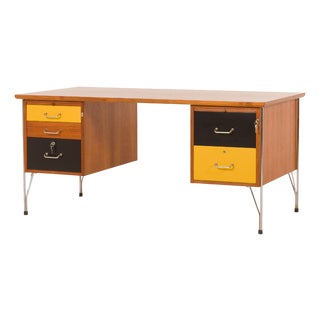 Mid-Century Modern Danish Teak Desk, 1970s For Sale
