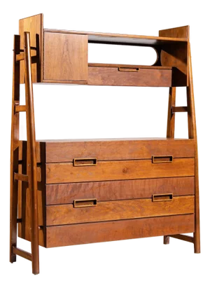 Silvio Cavatorta Mid Century Italian Mahogany Cabinet Bookcase