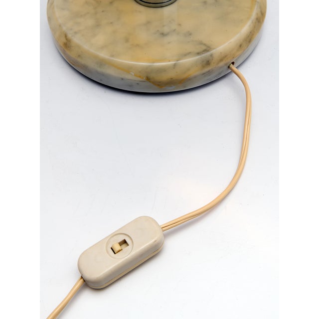 Stone Italian Chrome Layered Table Lamp, 1960s For Sale - Image 7 of 8