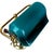 1970s Mid-Century Modern Art Deco Brass and Teal Glass Banker's Desk Lamp For Sale - Image 18 of 18