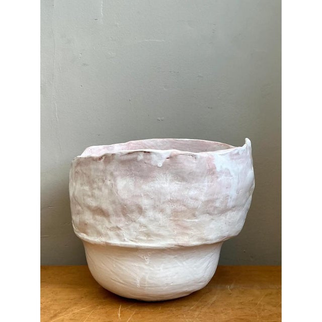 Early 21st Century Vintage Monumental Handcrafted Ceramic Vessel For Sale - Image 5 of 12