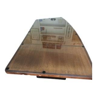 Stow & Davis Mid Century Modern Walnut Boomerang Fan Executive Desk For Sale