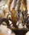 Mid Century French Louis XV Verdigris & Gilt Wrought Iron Eight-Light Chandelier For Sale - Image 4 of 10