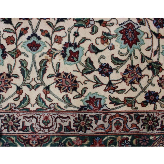 Large Vintage Persian Fine Tabriz Rug With Floral Medallion Design 13 X 19'9 For Sale In Atlanta - Image 6 of 15