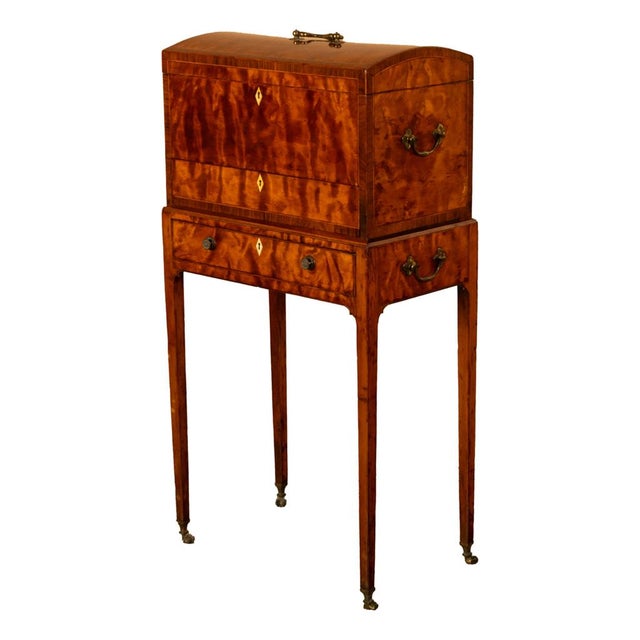 Brown Antique George III Neoclassical Mahogany Chest Stand Cabinet Ince & Mayhew 1790 For Sale - Image 8 of 17