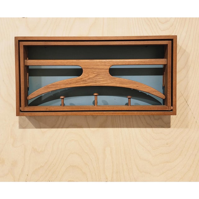 Mid 20th Century Mid 20th Century Danish Wall Mount Folding Valet by Adam Hoff and Poul Østergaard For Sale - Image 5 of 13