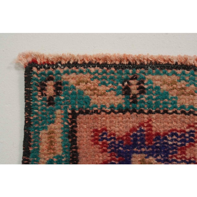 1970s Vintage Turkish Handmade Wool Cotton Red Area Rug For Sale - Image 11 of 12