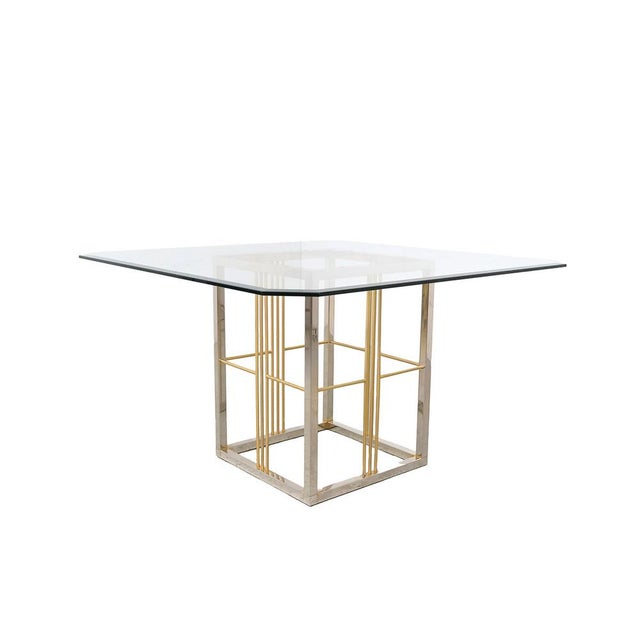 Vintage Brass and Glass Dining Table, 1970s For Sale - Image 14 of 14