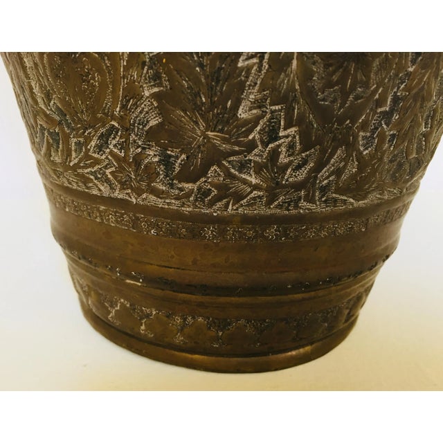 Anglo-Raj Mughal Bronzed Copper Vessel Bucket For Sale - Image 9 of 12