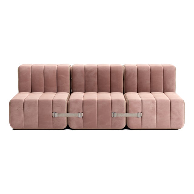Curt Modular Set - Flexible 3-Seater - Barcelona - Lotus - V3347/24 (Pink) by Ambivalenz, Set of 6 For Sale