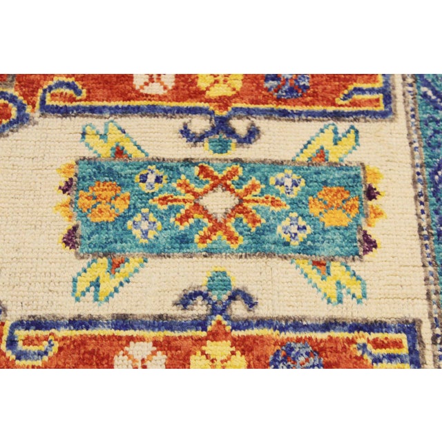 Beige Modern Balochi Alfredo Hand Knotted Wool Rug - 5'8'' X 7'7'' For Sale - Image 8 of 10