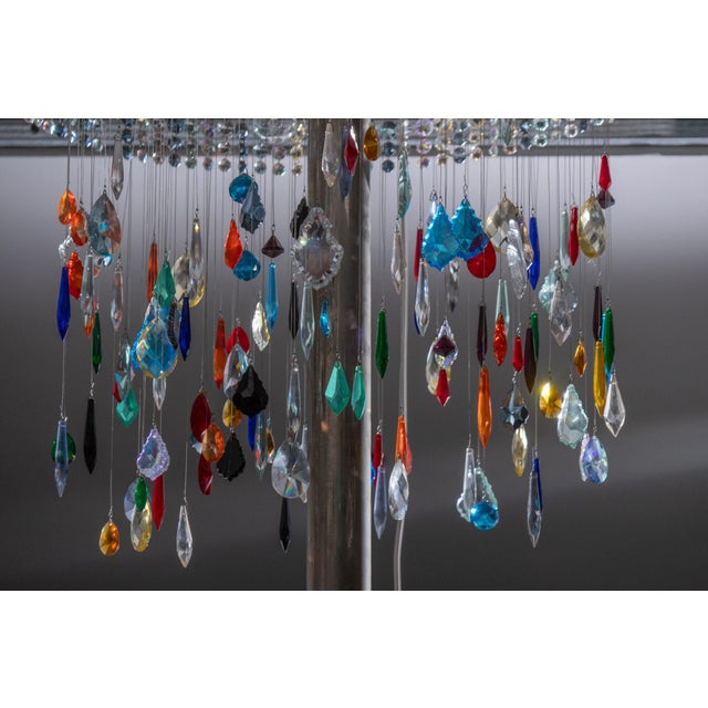 Glass and Metal Floor Lamp by René Roubíček for Nový Bor, 1960s For Sale - Image 6 of 13