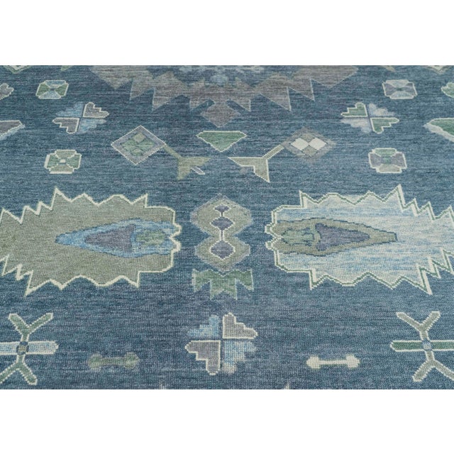 Turkish Oushak Rug 12'4" x 15'10" #20413 For Sale - Image 4 of 8
