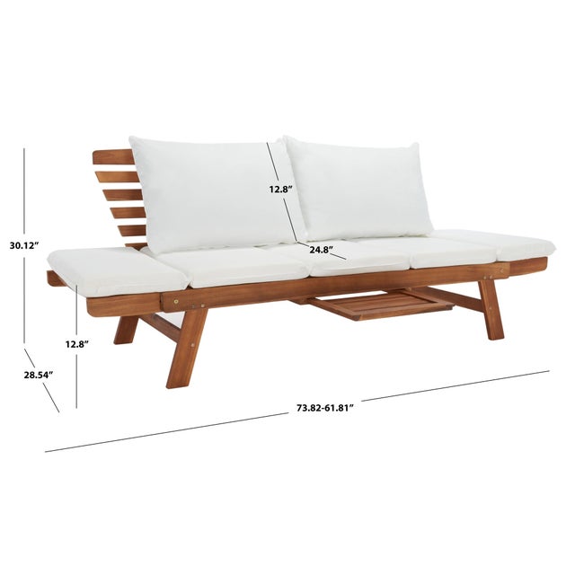 Mid-Century Modern Emely Outdoor Daybed/Natural/Beige Cushion For Sale - Image 3 of 10