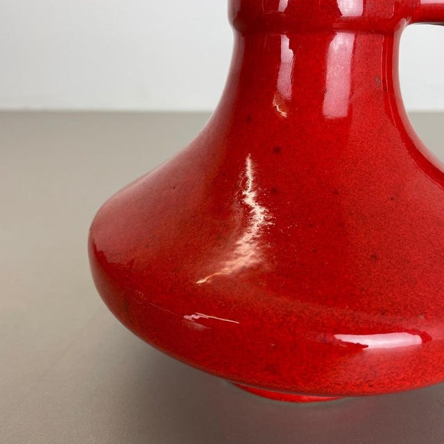 Red-Glaze Fat Lava UFO Vases from Jopeko, Germany, 1970s, Set of 2 For Sale - Image 6 of 18