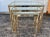 Late 20th Century Faux Bamboo Chinoiserie Brass Nesting Tables – Set of Three For Sale - Image 9 of 9