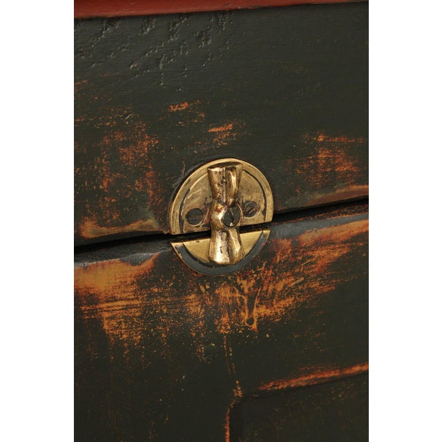 Oley Valley Reproductions Distress Painted Cupboard For Sale In Philadelphia - Image 6 of 12