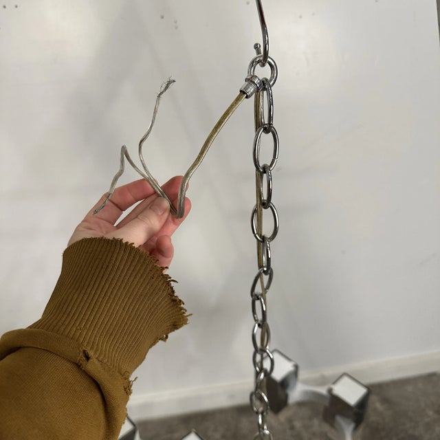 Mid Century Modern Gaetano Sciolari Cubic Chandelier “Ice Cube” For Sale - Image 10 of 12