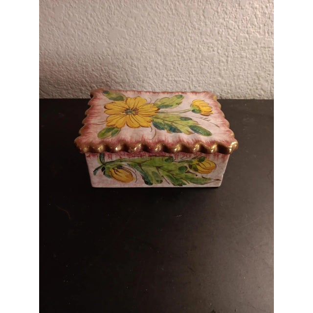 EXQUISITE Floral 2"x3"x5" Trinket Box Made in Italy. This exquisite trinket box, made in Italy, is a must-have for...