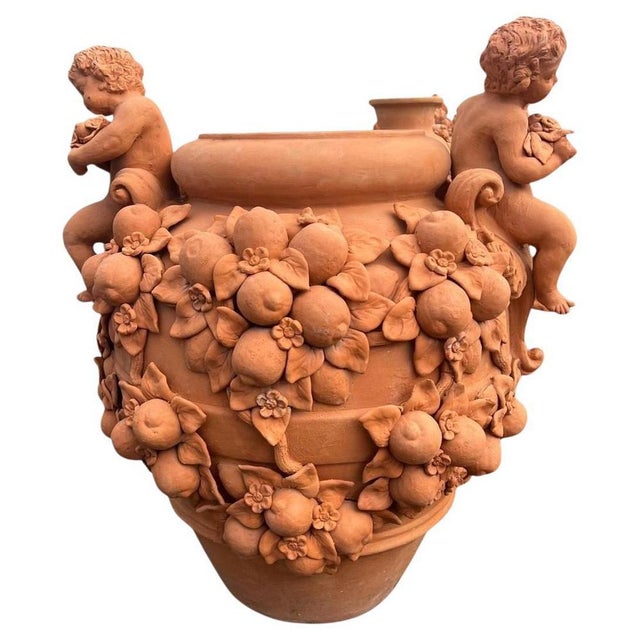 Ceramic Large Tuscan Terracotta Vase, 20th Century For Sale - Image 7 of 7