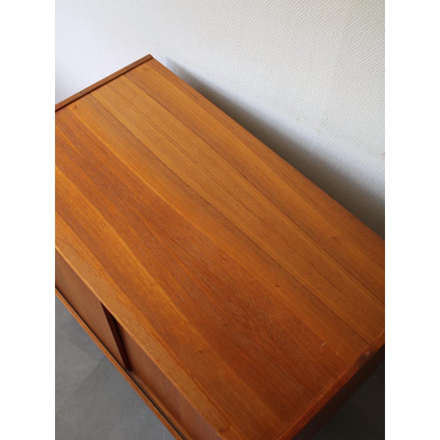 Brown Vintage Danish Cabinet for LP Player in Teak, 1960s For Sale - Image 8 of 10
