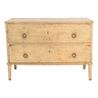 Late 18th Century Alsatian Pine Chest of Drawers with Original Paint For Sale